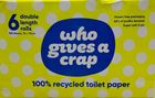 Picture of WHO GIVES A CRAP RECYCLED TOILET PAPER 6 DOUBLE LENGTH ROLLS