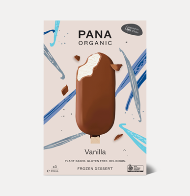 Picture of PANA ORGANIC VANILLA ICE CREAM BARS 3 X 105ML
